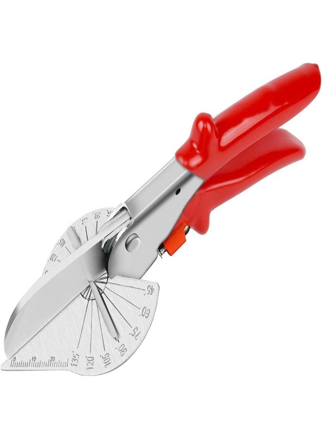 UPTODATETOOLS Multi-Purpose Miter Shears, Quarter Circle Cutting Tool for angled cuts on moldings and edges, adjustable from 45 to 135 degrees - Image 1